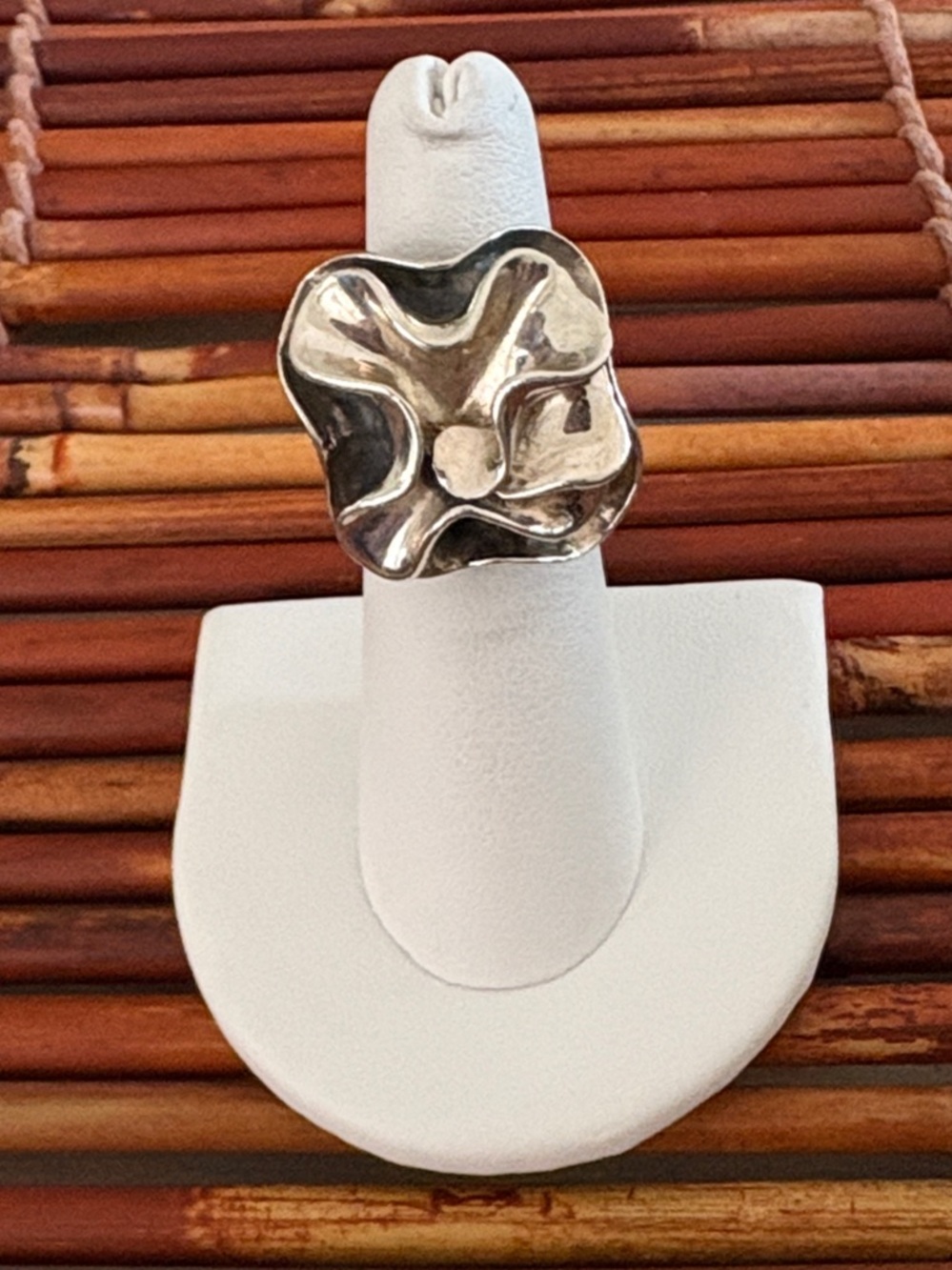 Silpada Blooming Flower Sterling Silver Ring Size 4.5
